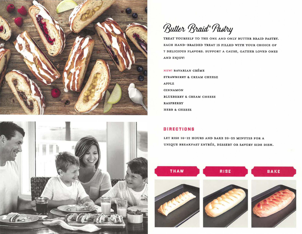 The Church of the Immaculate Conception Butter Braid pastry